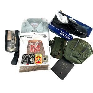 Military Bundle Bates 7.5D Shoes, Propper Shirt, LC-2, MBITR, Patches
